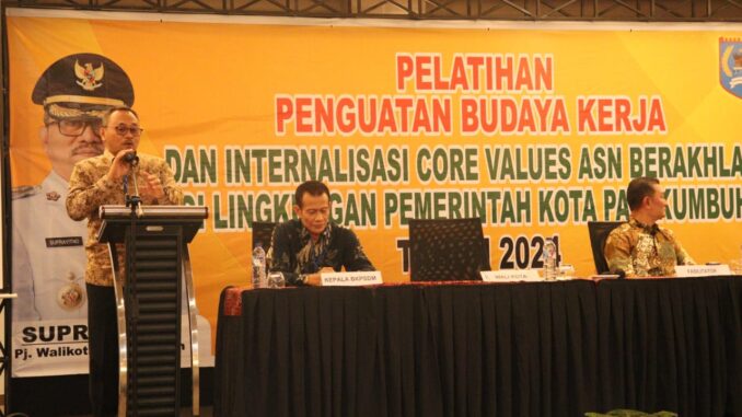 Pemerintah Kota Payakumbuh menggelar Pelatihan Penguatan Budaya Kerja ASN BerAKHLAK.