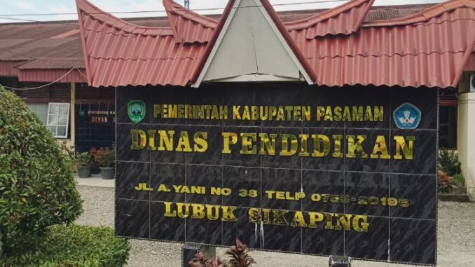 Dinas Pendidikan Pasaman.