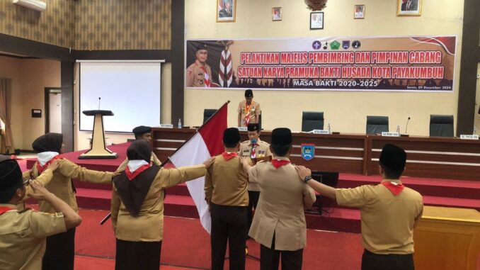 Pengukuhan Pengurus Saka Bakti Husada (SBH) Kwartir Cabang 0314 Gerakan Pramuka Kota Payakumbuh.