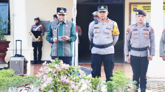 Pj Wali Kota Sawahlunto Fauzan Hasan, S.STP, M.Si didampingi oleh Kapolres Sawahlunto AKBP Purwanto Hari Subekti, S.Sos.