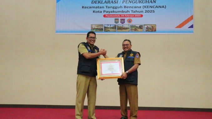 Deklarasi dan pengukuhan Kecamatan Tangguh Bencana (KENCANA) pertama di Sumatera Barat.