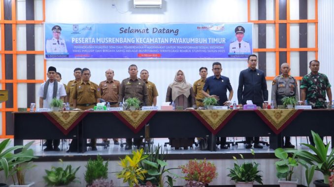 Kecamatan Payakumbuh Timur menjadi kecamatan terakhir yang menggelar Musyawarah Perencanaan Pembangunan (Musrenbang) tingkat kecamatan di Kota Payakumbuh.