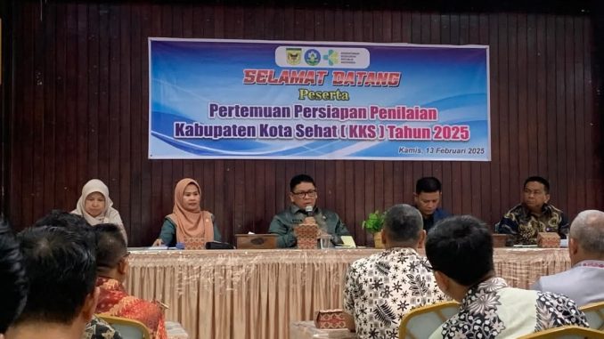 Rapat persiapan lomba Kabupaten Kota Sehat (KKS) tahun 2025 yang digelar Pemda Tanah Datar.