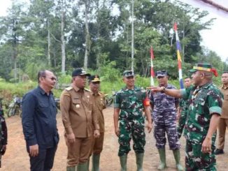 Irdam IBB Brigjen TNI Josafath MR Duka menghimbau Pemkab Mentawai lanjutkan pembangunan jalan TMMD ke-123.