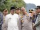 Kapolda Sumbar Irjen Pol Gatot Tri Suryanta meletakkan batu pertama GOR SLB Yayasan Kemala Bayangkara Nagari Pangian Kecamatan Lintau Buo.
