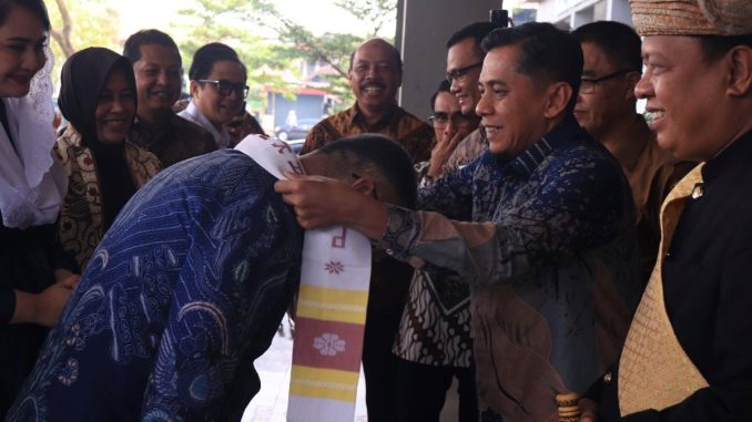 Ketua DPRD Kota Payakumbuh, Wirman Putra, hadir dalam sosialisasi Pengadministrasian dan Pendaftaran Tanah Ulayat bersama Wali Kota Zulmaeta dan Wamen ATR/BPN Ossy Dermawan.