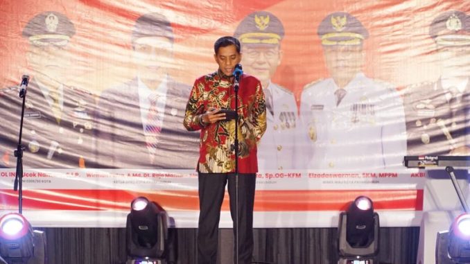 Ketua DPRD Kota Payakumbuh, Wirman Putra, bersama jajaran DPRD dan Forkopimda menghadiri malam resepsi HUT ke-80 RI.