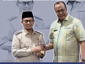 Capaian PAD Pemko Bukittinggi, triwulan I 2025 terbaik di Sumbar dan nomor empat tingkat Nasional, sehingga diganjar Menkeu dengan penghargaan.