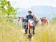Wali Kota Sawahlunto menggunakan Sepeda Motor Trail Tinjau Potensi Embung di Kenagarian Kolok Kecamatan Barangin.