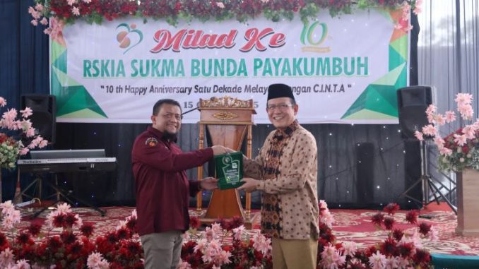 Wako Zulmaeta bersama jajaran Forkopimda menghadiri puncak perayaan Milad ke-10 RSKIA Sukma Bunda.