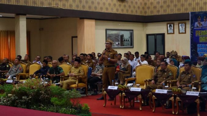 Wako Zulmaeta bersama jajaran Forkopimda mengikuti kegiatan Pemaparan, Wawancara, dan Klarifikasi Data Penjaringan Pemerintahan Desa dan Kelurahan Award 2025.