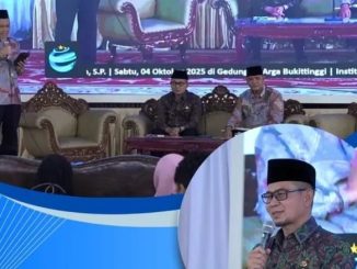 Wawako Ibnu Asis menyampaikan kuliah umum di hadapan civitas akademika dan mahasiswa Institut Teknologi dan Bisnis Haji Agus Salim (ITBHAS) Bukittinggi.