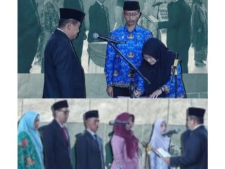 Sekdako Bukittinggi (mewakili walikota) melantik dan mengambil sumpah 13 pejabat administrator, pengawas, dan fungsional.
