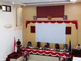 Wali Kota Sawahlunto Riyanda Putra menyampaikan pidato pada Rapat Paripurna DPRD tentang Rancangan Kebijakan Umum APBD (KUA) dan Prioritas Plafon Anggaran Sementara (PPAS) Tahun Anggaran 2027.